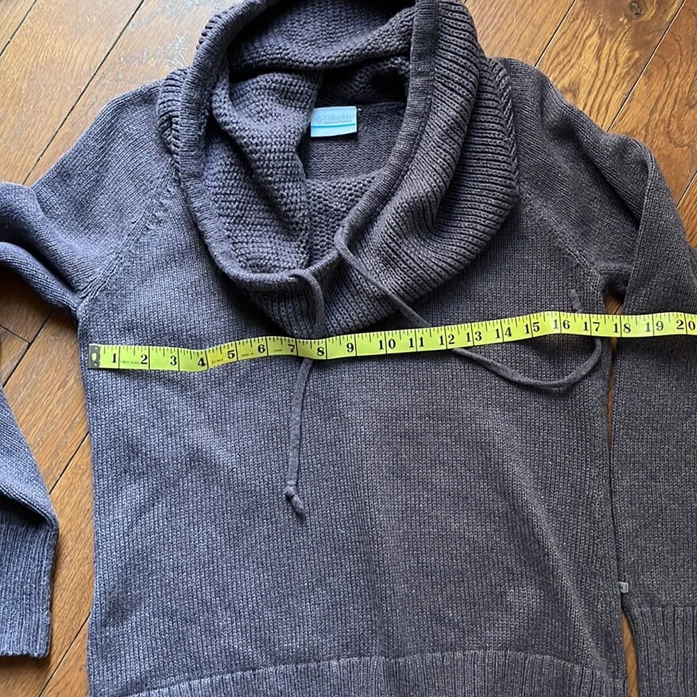 Columbia lavender drawstring cowl neck sweater size Large - Picture 6 of 9